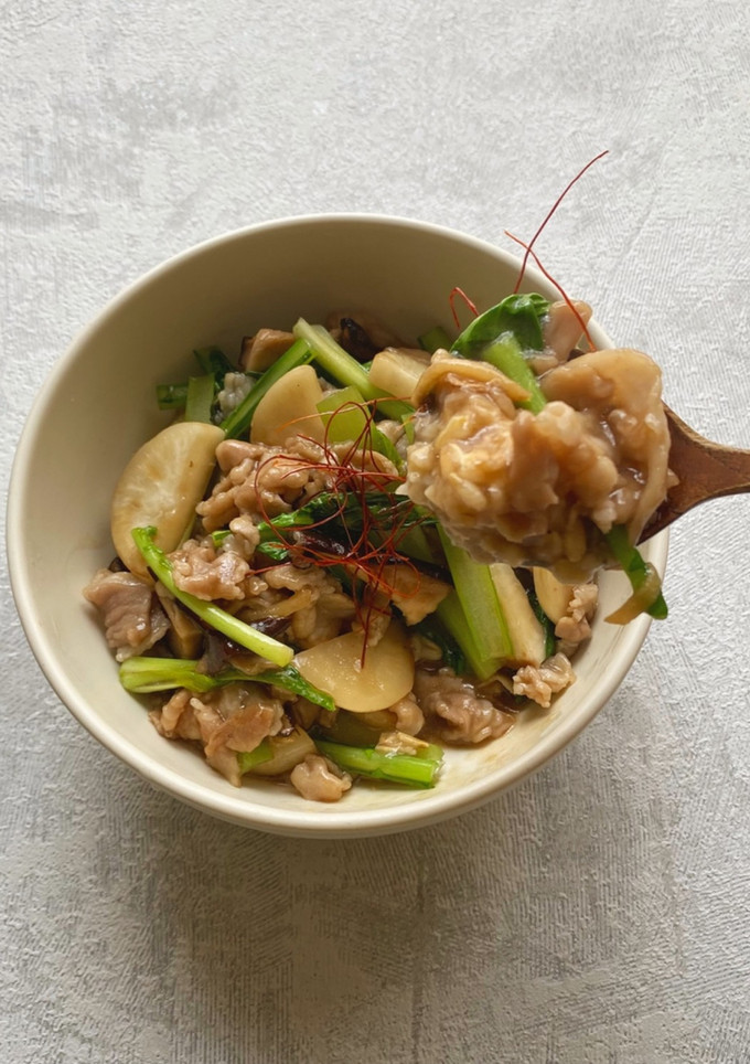 カブと小松菜のオイスターソース肉うま煮-レシピのメイン写真
