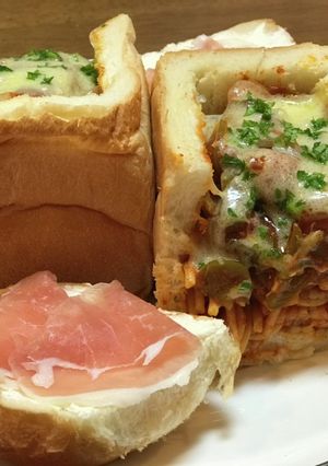 1斤食パンのナポリタン詰め ヘルシオ-レシピのメイン写真