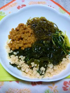 納豆・味付け芽かぶ・わかめのタパス-レシピのメイン写真