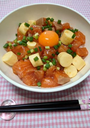 簡単☆お手軽サーモンチーズ漬け丼♩-レシピのメイン写真