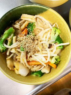 レンジ肉無キムチクリームパスタ味野菜炒め-レシピのメイン写真