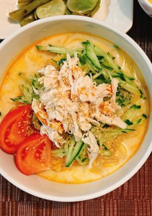 ササミでヘルシー!減塩サラダ坦々うどん-レシピのメイン写真