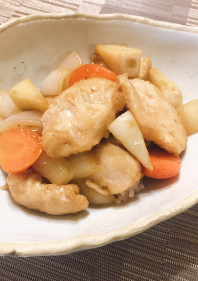 しっとり♡鶏むね肉の甘酢炒め-レシピのメイン写真