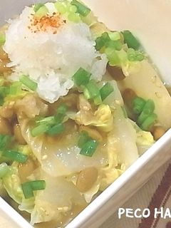 ☆白菜と納豆のおろしポンお浸し☆-レシピのメイン写真