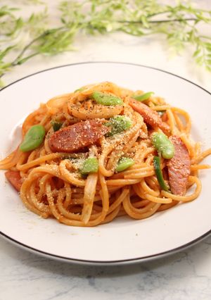 レンジで簡単和えるだけ！春のナポリタン-レシピのメイン写真