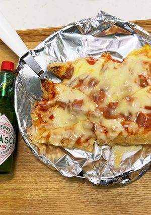 お揚げさんで作る　ビールに合う簡単ピザ-レシピのメイン写真