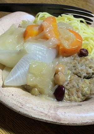 作り置き2つでクリームハンバーグパスタ〜-レシピのメイン写真