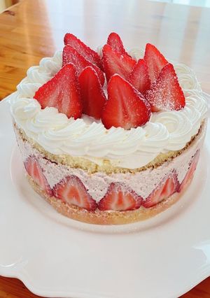 イチゴフルーチェムースケーキ-レシピのメイン写真