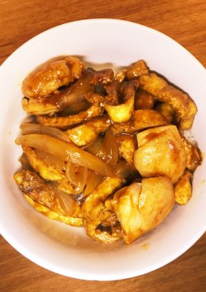 新玉ねぎと鶏肉のカレー丼-レシピのメイン写真