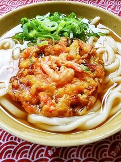 冷凍かき揚げで、天ぷらうどん♪-レシピのメイン写真