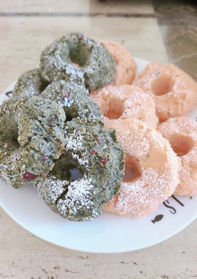 桜餡(よもぎ)の揚げないおからドーナツ-レシピのメイン写真