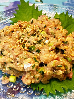 夏の薬膳料理!鯵のなめろう-レシピのメイン写真