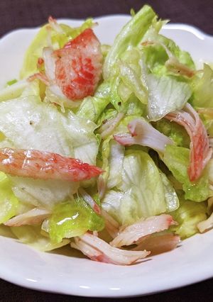 レタスとカニカマのさっぱりサラダ-レシピのメイン写真