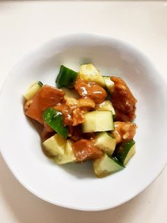 焼き鳥缶ときゅうり和え-レシピのメイン写真
