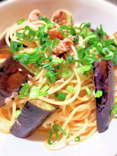 ナスとツナ缶の和風パスタ-レシピのメイン写真