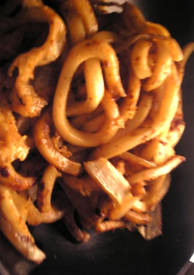 薄揚げと玉葱のカレー焼きうどん-レシピのメイン写真