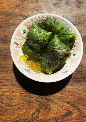 抹茶とバナナで☆卵焼き風ロール米粉ケーキ-レシピのメイン写真