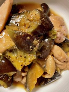 鶏肉となすの甘辛煮-レシピのメイン写真