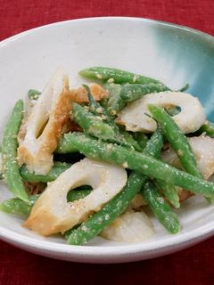 いんげんとちくわのゴマ酢みそ和え-レシピのメイン写真