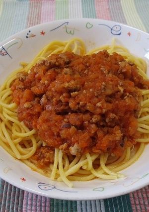 給食人気メニュー　スパゲティミートソース-レシピのメイン写真