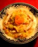 鶏胸肉・春キャベツ・ひよこ豆のスープ