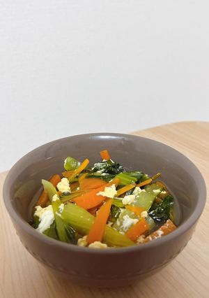 青梗菜のかきたま汁-レシピのメイン写真