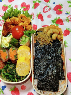 お弁当♪シーチキンハンバーグ&海苔ごはん-レシピのメイン写真