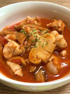 チキンときのこのトマト煮込み-レシピのメイン写真
