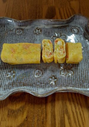 【♪お弁当】和風干しえびと長ネギの卵焼-レシピのメイン写真
