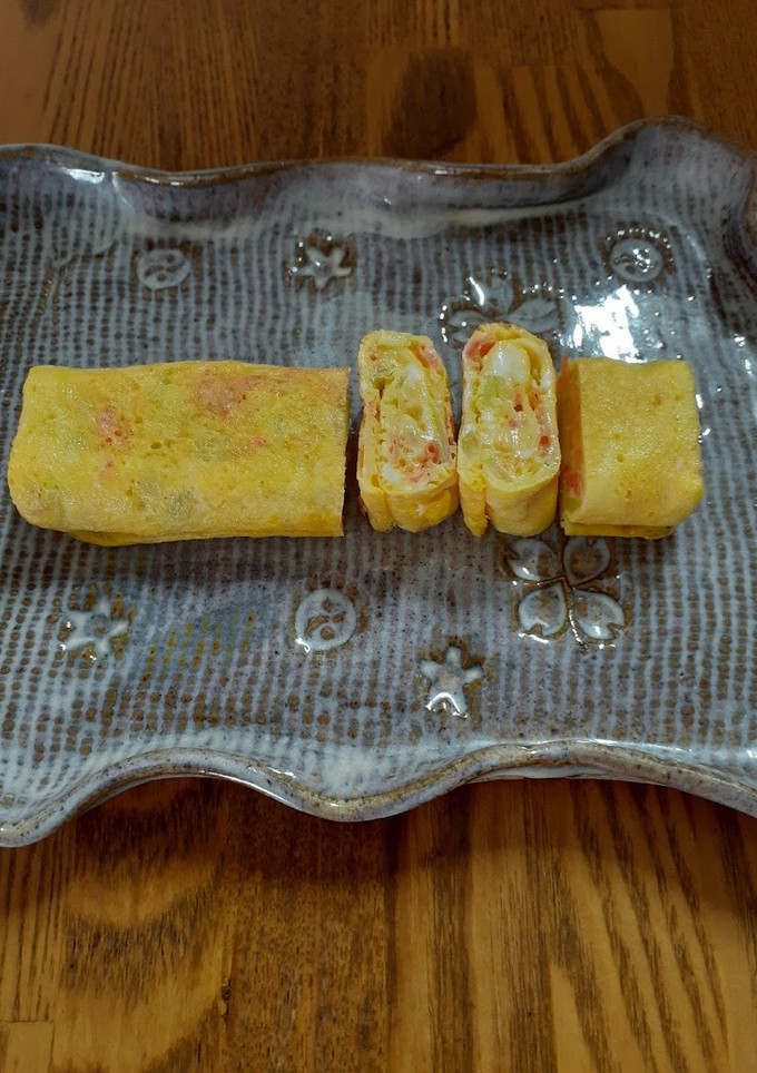 【♪お弁当】和風干しえびと長ネギの卵焼-レシピのメイン写真