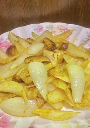 新玉ねぎと豚バラ肉のカレー炒め-レシピのメイン写真