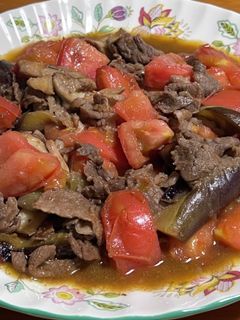 トマトと茄子と牛肉とエリンギのポン酢炒め-レシピのメイン写真
