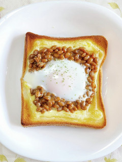 とろねば卵納豆トースト-レシピのメイン写真