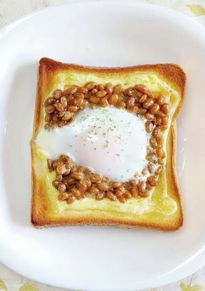 とろねば卵納豆トースト-レシピのメイン写真