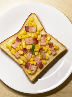 朝食に!ベーコンコーンマヨトースト-レシピのメイン写真