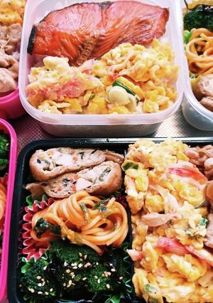 高校生息子、旦那、娘弁当(5/24)-レシピのメイン写真