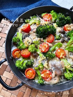 鯖の水煮缶とたっぷりお野菜のアヒージョ-レシピのメイン写真