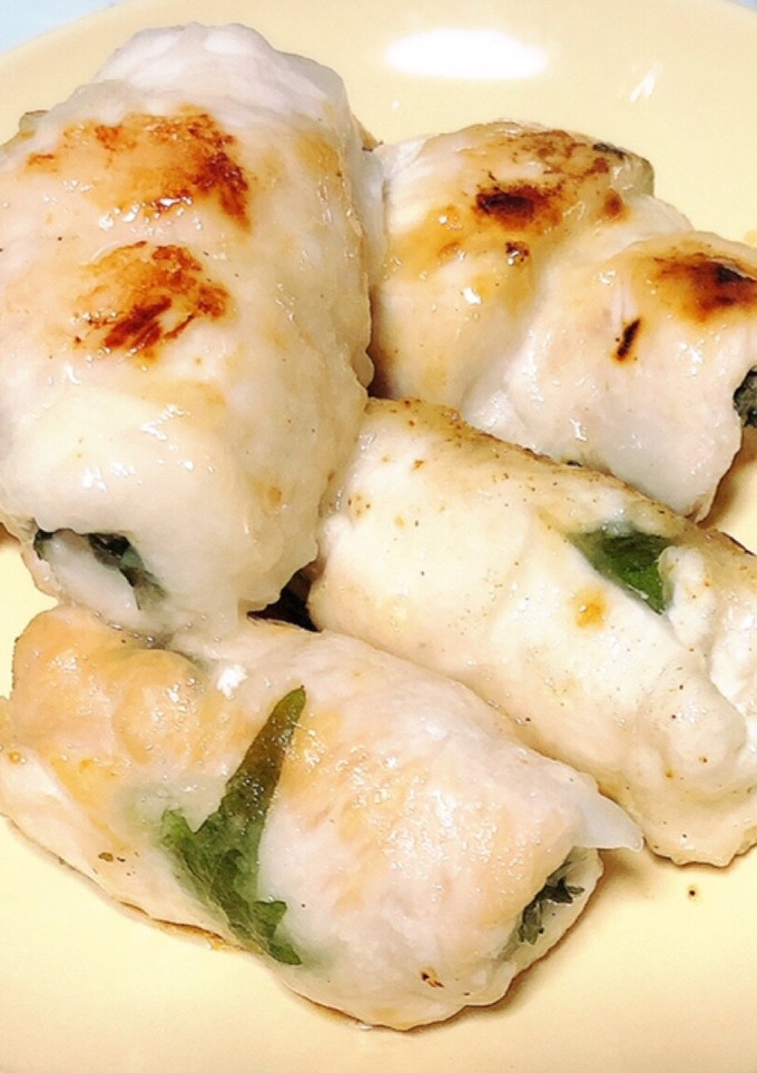 しっとり鶏ササミの梅じそ巻き☆-レシピのメイン写真