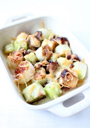 甘くて美味【リーキとベーコンのチーズ焼き-レシピのメイン写真