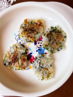つかみ食べ離乳食☆軟飯焼きいもおやき-レシピのメイン写真
