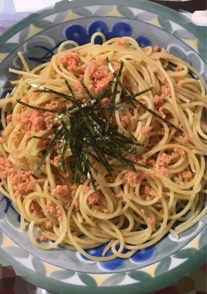 鮭フレークスパゲッティ-レシピのメイン写真