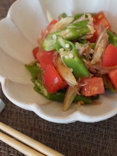 管理栄養士のトマトとみょうがのおかか和え-レシピのメイン写真