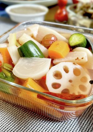 【ジッパー袋で簡単】彩り野菜のピクルス-レシピのメイン写真