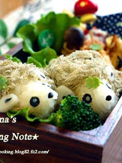 簡単シックに大人キャラ弁★ハリネズミ-レシピのメイン写真