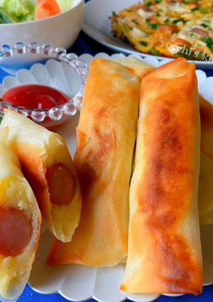簡単！やみつき！ウインナーポテト春巻き-レシピのメイン写真
