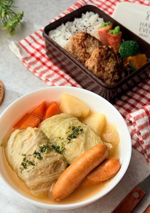 肉だね分けて！ロールキャベツと冷凍ハンバーグ-レシピのメイン写真