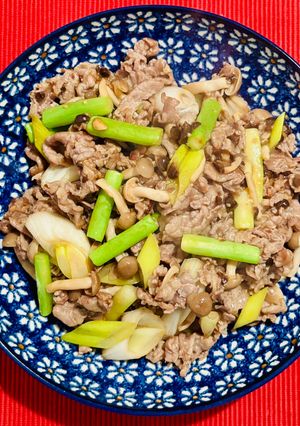 アスパラと牛肉の豆豉炒め-レシピのメイン写真