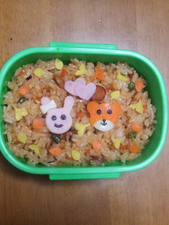 キャラ弁 紅葉チキンライス-レシピのメイン写真