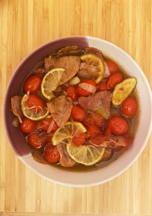ハムとトマトのマリネ-レシピのメイン写真