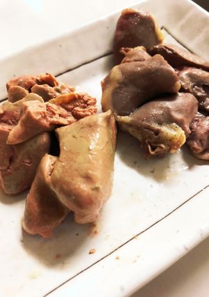 ボニークで鶏レバーとハツ-レシピのメイン写真